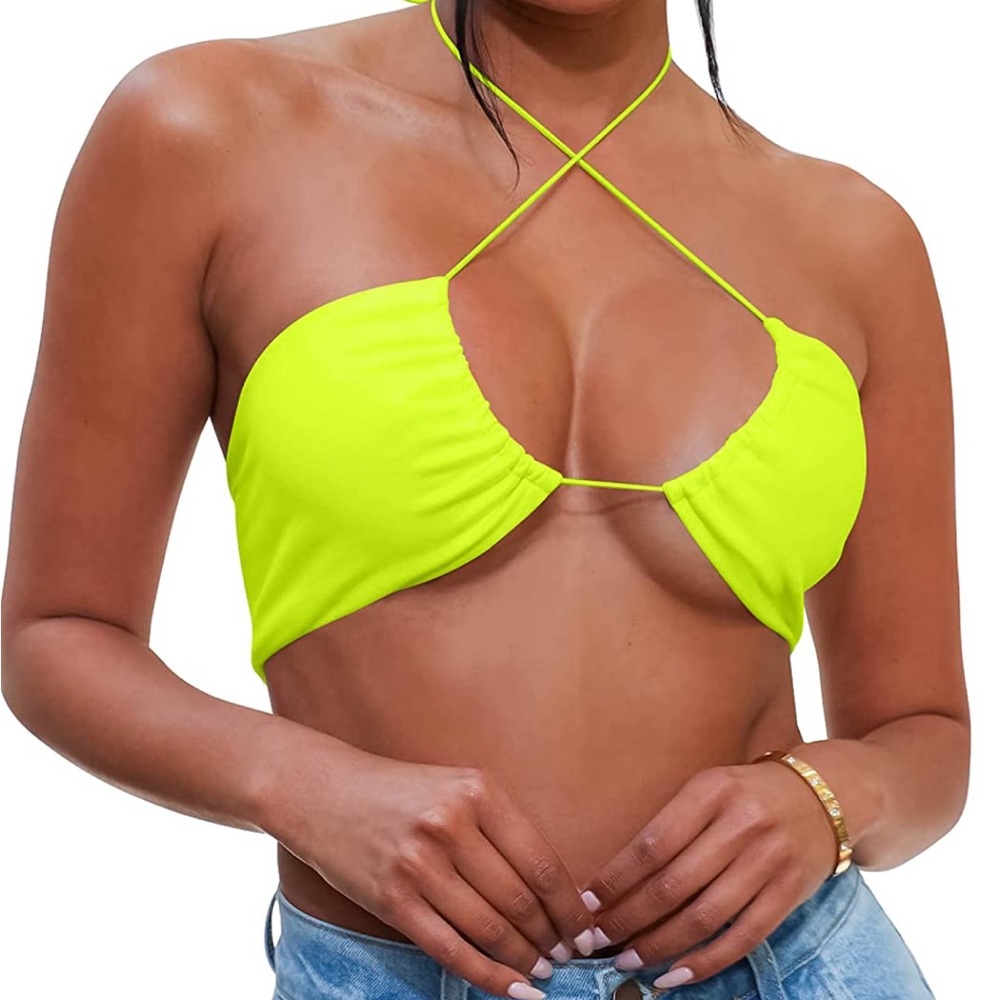 Neon green sexy top